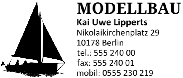 Stempel Seegelboot Boot Modellbau Spielwaren Adresse