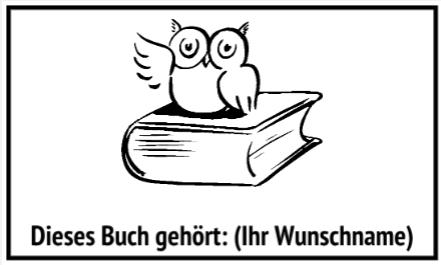 Stempel Dieses Buch gehrt Ex Libris Schulbuchstempel Buchstempel Eigentumstempel Eule