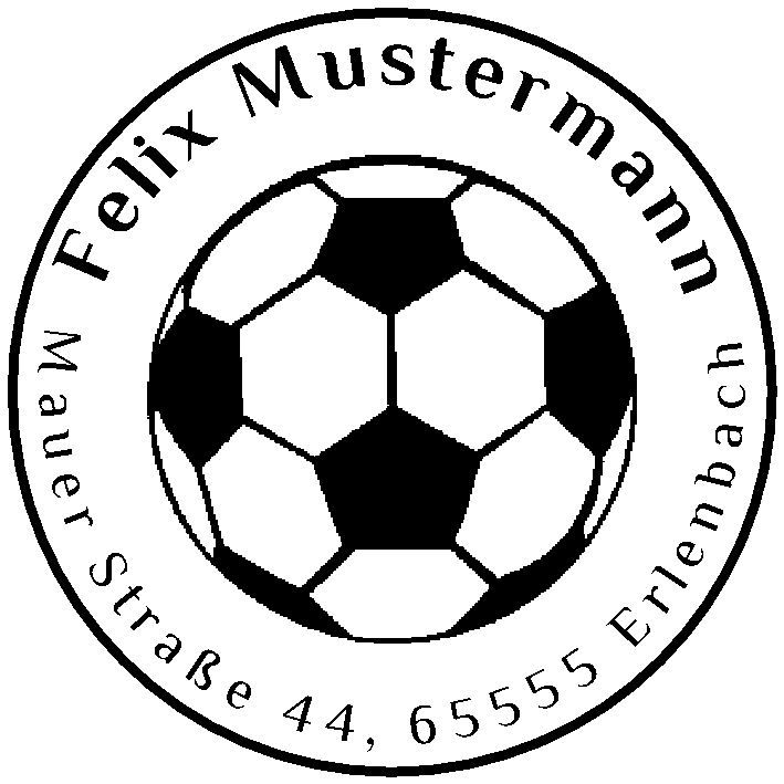 Adresstempel Einschulungsstempel Fussballstempel