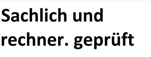 stempel sachlich und rechnerisch geprüft