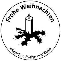 Weihnachten Siegelstempel Rundstempel Grussstempel Stempel