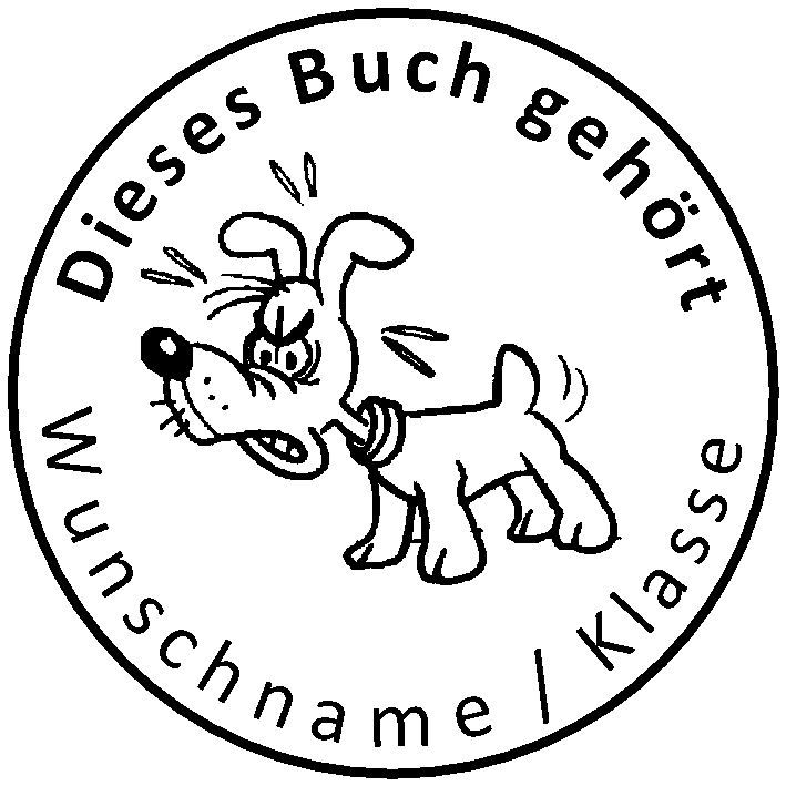 Einschulungsstempel Buch gehoert ExLibris Stempel