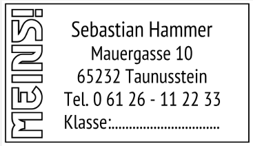Stempel Schulbuch Schler Jungs Klasse Adresse