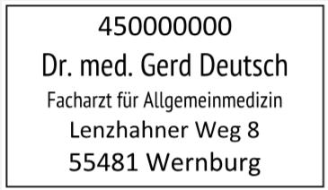 Stempel Arztnummer Praxisnummer Facharzt Allgemeinmedizin Arztstempel